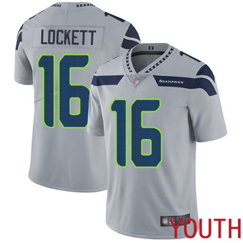 Seattle Seahawks Limited Grey Youth Tyler Lockett Alternate Jersey NFL Football 16 Vapor Untouchable